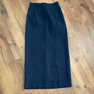 Elegant Vintage Navy Blue Maxi Skirt Sz 3